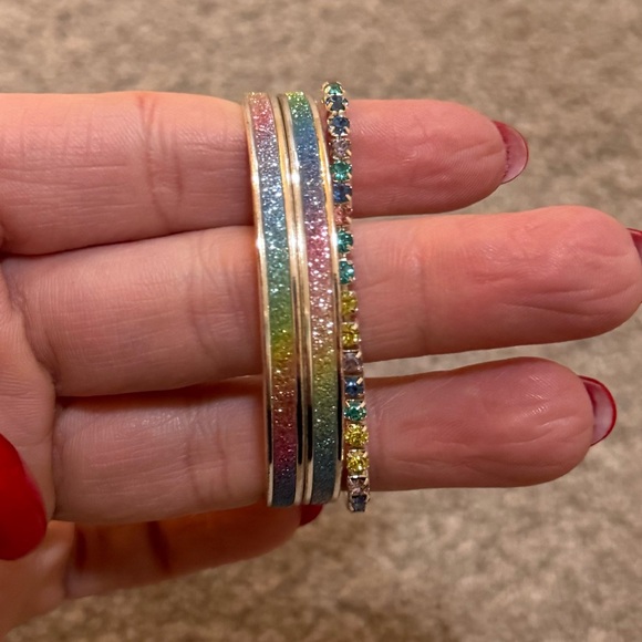 Other - Multicolor Glitter Kids Bangle Set